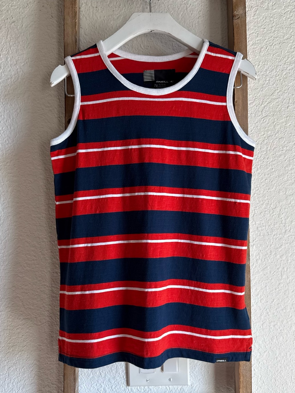 O’Neill Retro Inspired Striped Tank Top boys sz: 7X